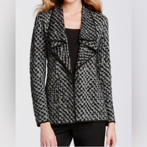 Classiques Entier Atelier ‘Fluid' Jacquard Cardigan size S Gray & Black - Picture 1 of 8